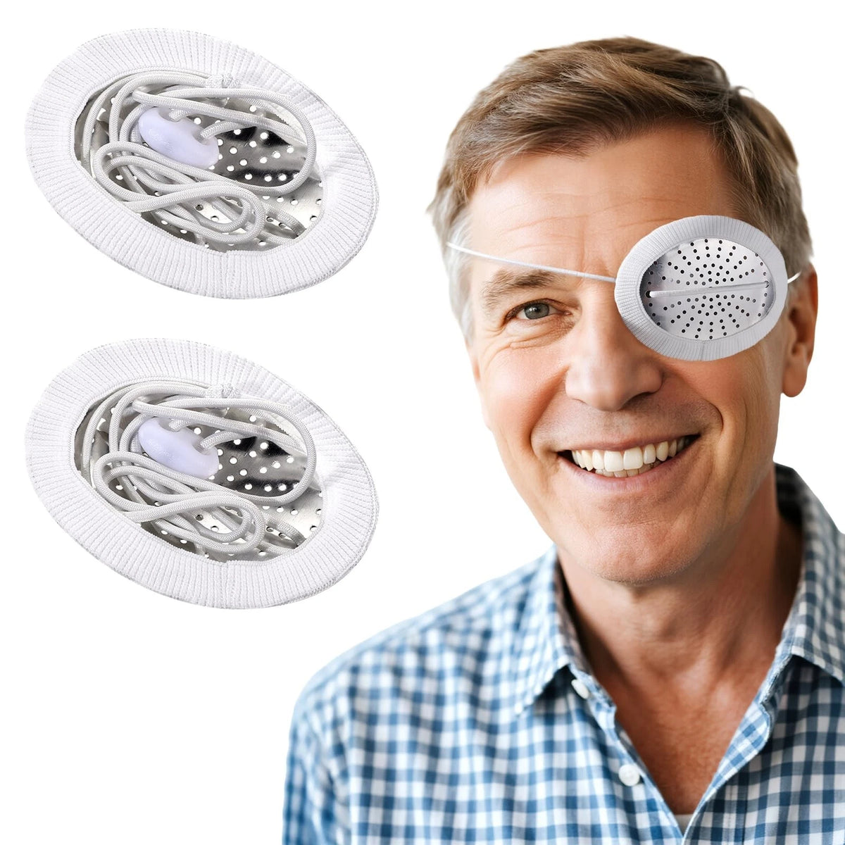 2pcs Aluminum Eye Shield for Cataract Surgery, Medical Eye Patches, Metal Pro...