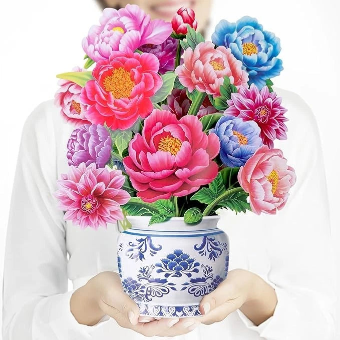 Pop up Flower Card, 3D Paper Flowers Bouquet â€“ 14