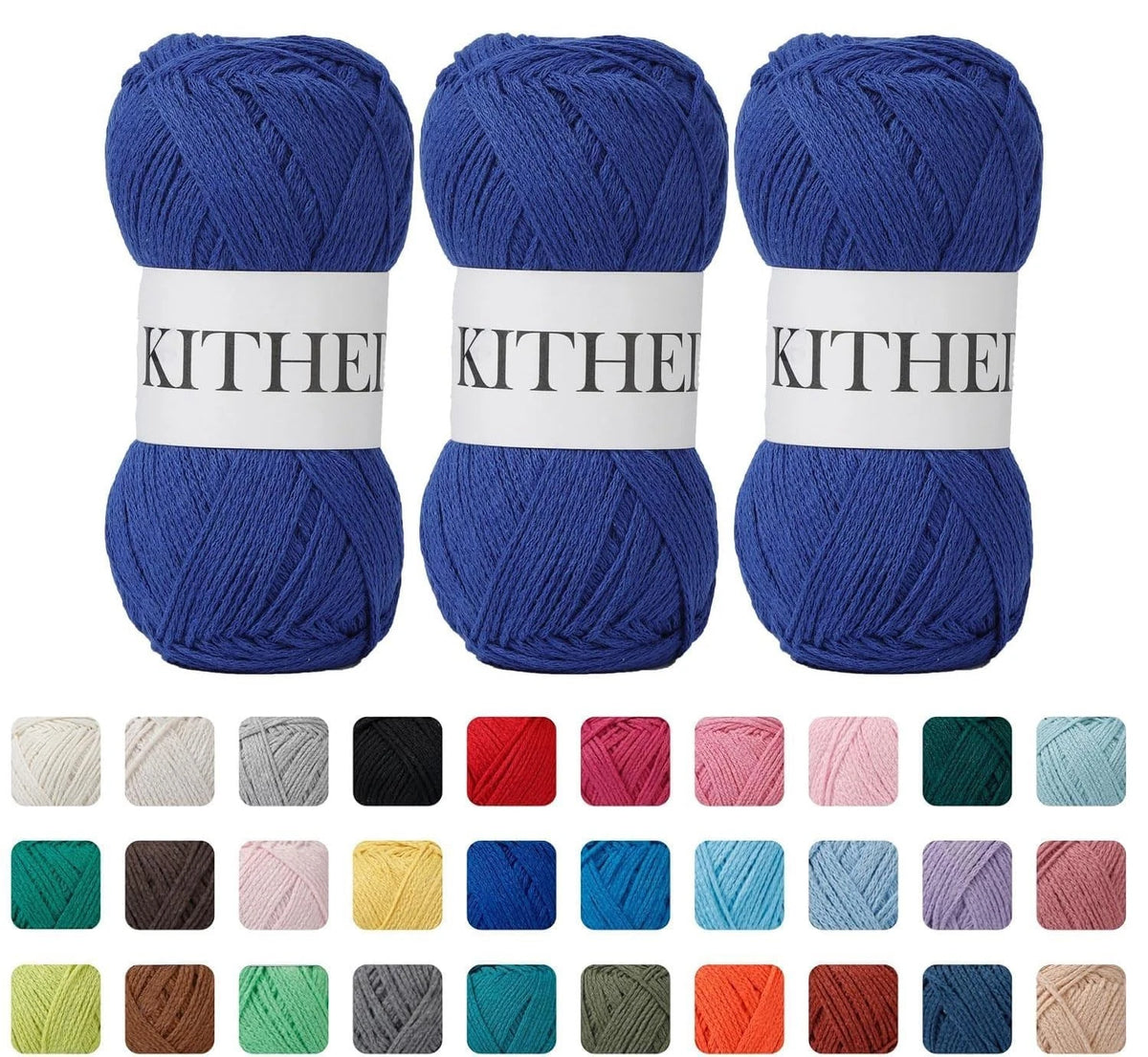 Cotton Yarn，10.5oz，526yard，3 Pack ，Soft Yarn for Crocheting and Knitting (30 ...