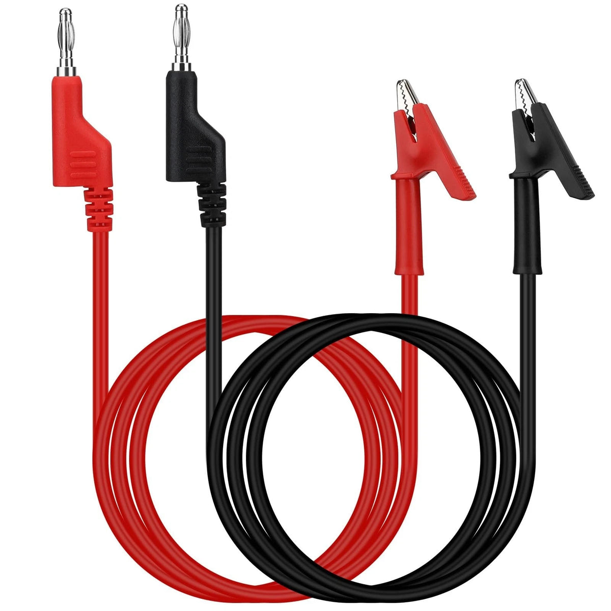 SWANLAKE 2-Piece Banana Plug to Alligator Clip Test Leads, 1000V 15A 3.5ft/1M...