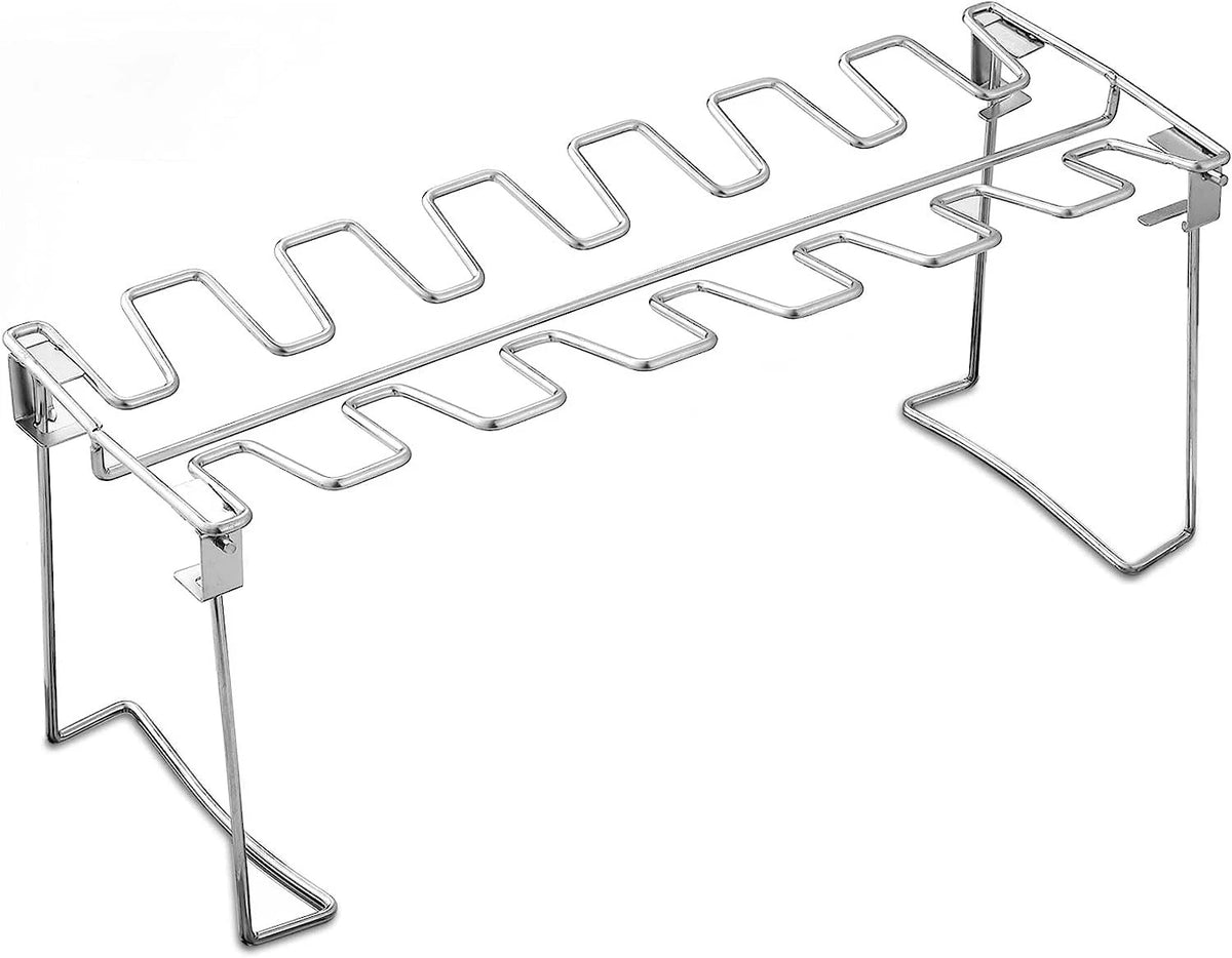 Chicken Leg And Wing Rack For Grill Smoker Oven - Easy To Use 14 Slots Chicken L