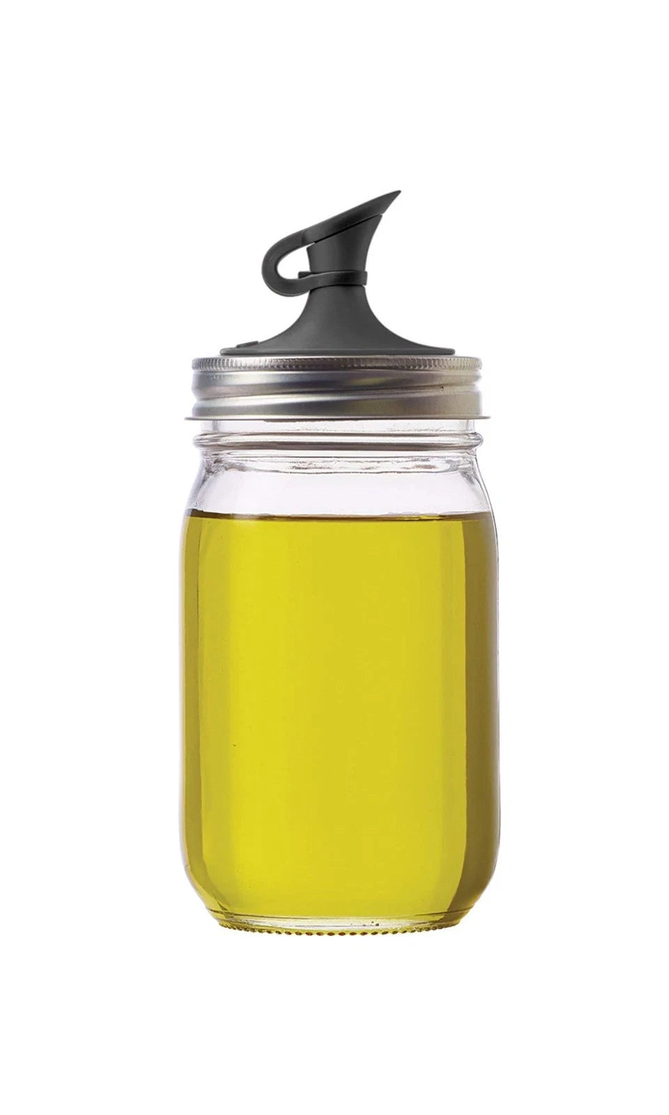 Jarware Black Plastic Oil Cruet Lid, Regular Mouth Mason Jars