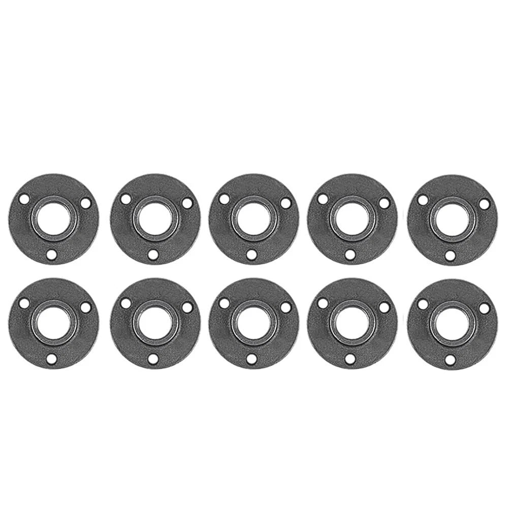 10 Pack 3/4 inches Malleable Cast Iron Pipe Flange Industrial Pipe Black Steel