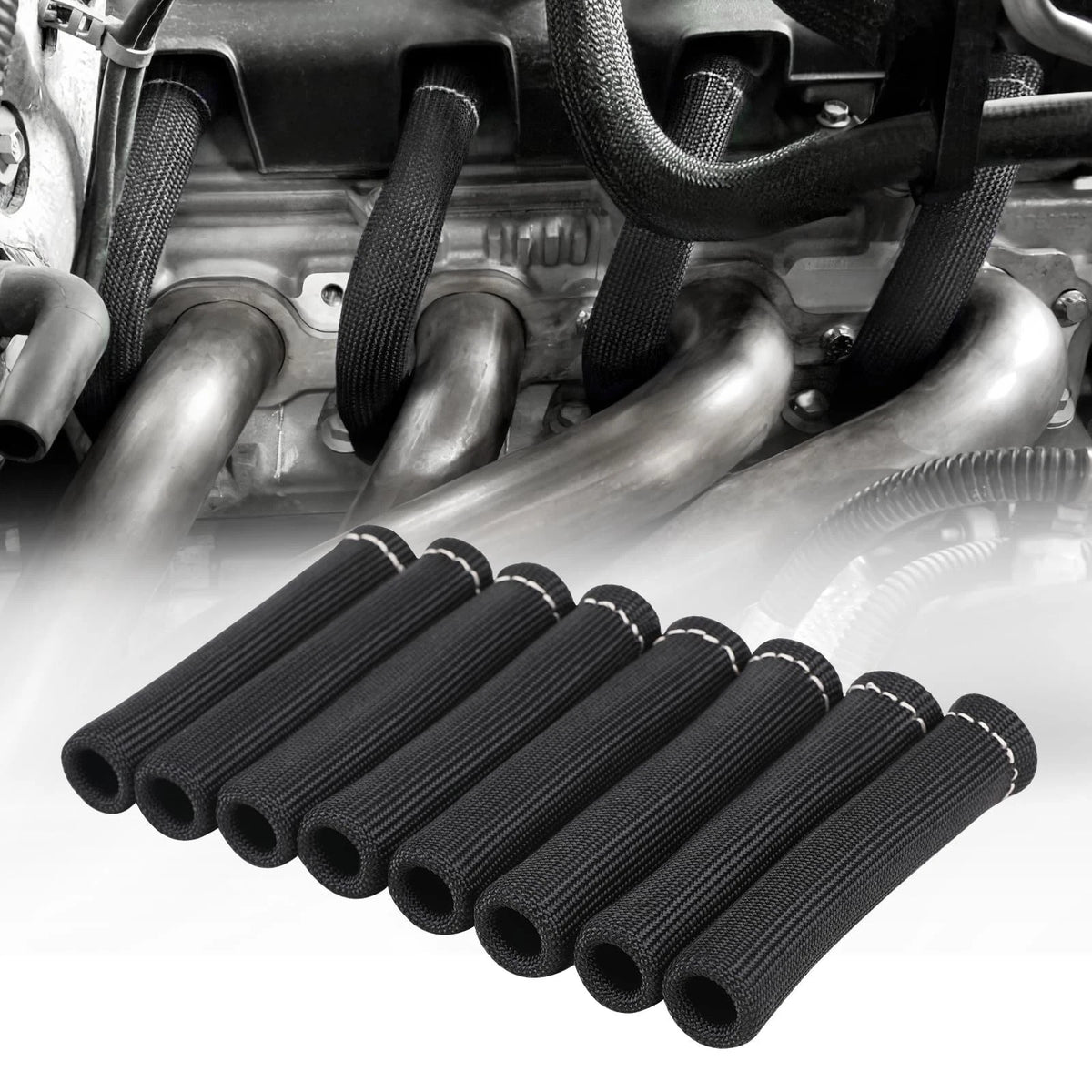 Spark Plug Wire Heat Shield Sleeve 2500?Boot Protector 8PCS