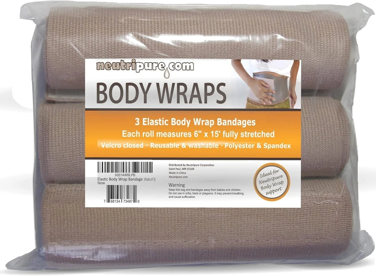 Body Wrap Support - Elastic Stretch Bandages - Washable and Extra Wide(Pack of 3