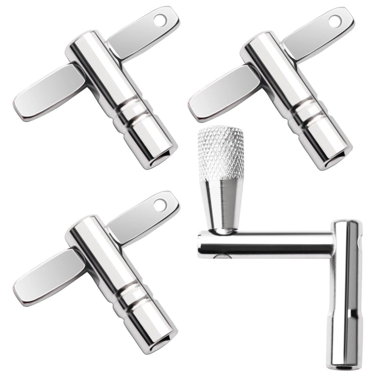 4 Pack Drum Keys - Universal Tool for Tuning High Tension Drums, Includes Speed