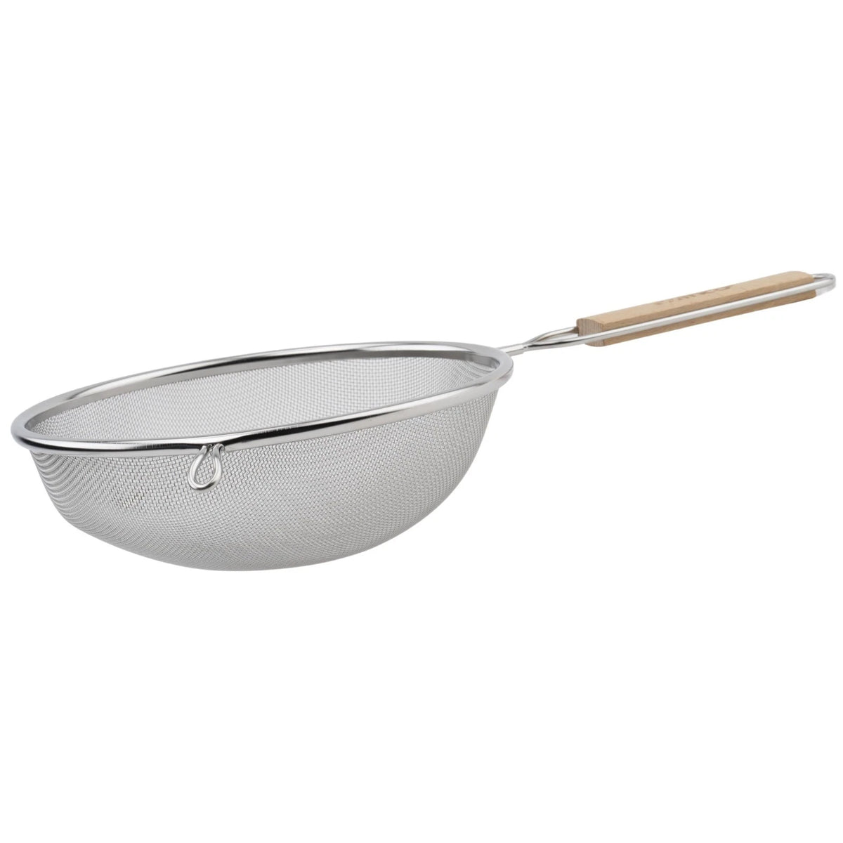Strainer with Single Fine Mesh 8 Inch Diameter Medium Stainless Steel