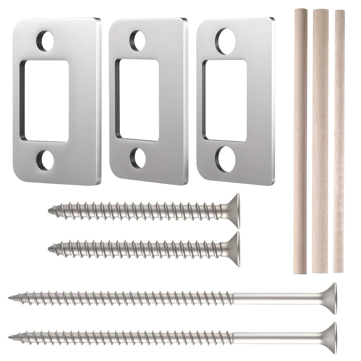 1 Pack Door Strike Shim Plates, Door Latch Spacers Stainless Steel Deadbolt Rest
