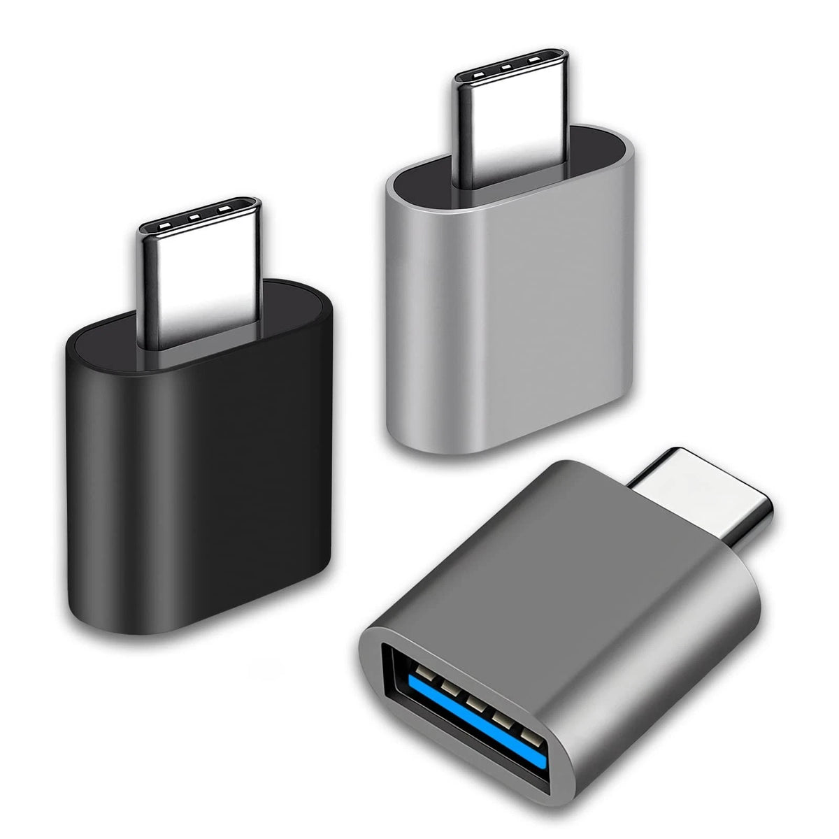 3-Pack USB C to USB Adapter Type C Thunderbolt 4 OTG Converter USB C Male to USB