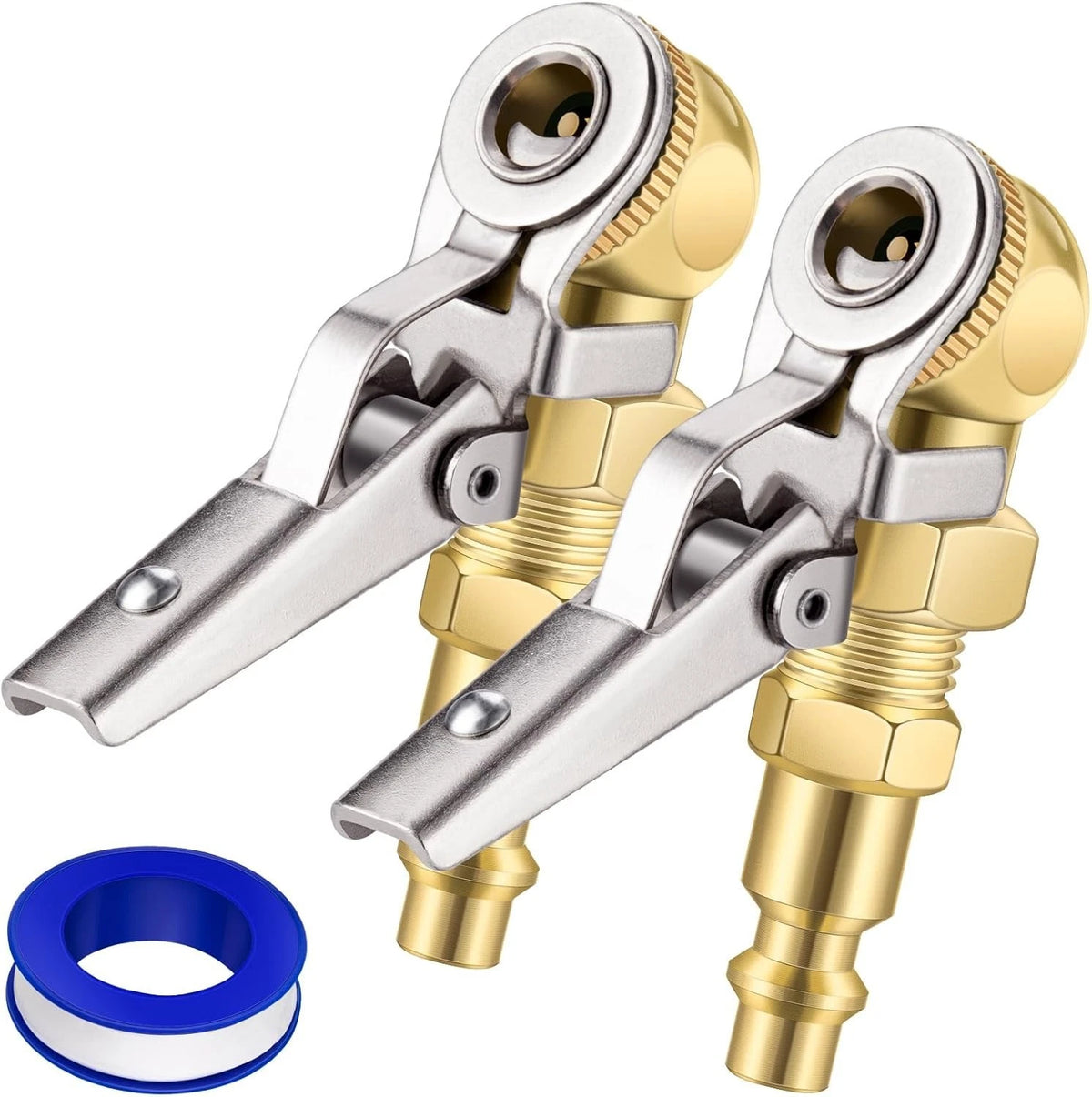 2Pcs Closed Ball Clip-On Tire Chuck 1/4