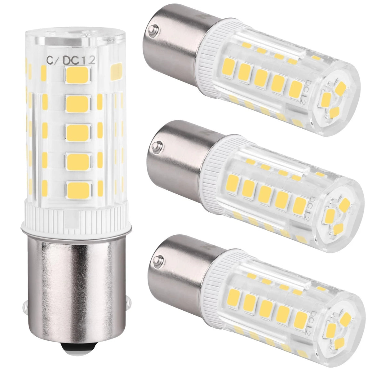 4PCS 1156 LED Bulb 12V 24V, BA15S LED Bulbs Bayonet Single Contact Base for Land