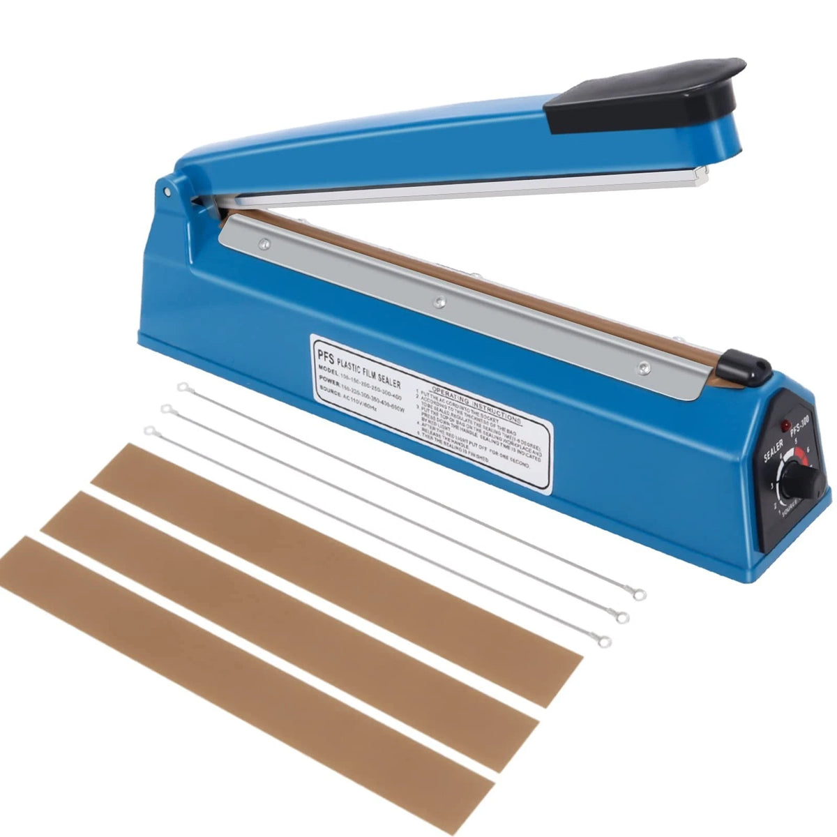 12 Inch Impulse Heat Sealer Machine, Cookie Bag Sealer for Plastic Mylar PE PP B