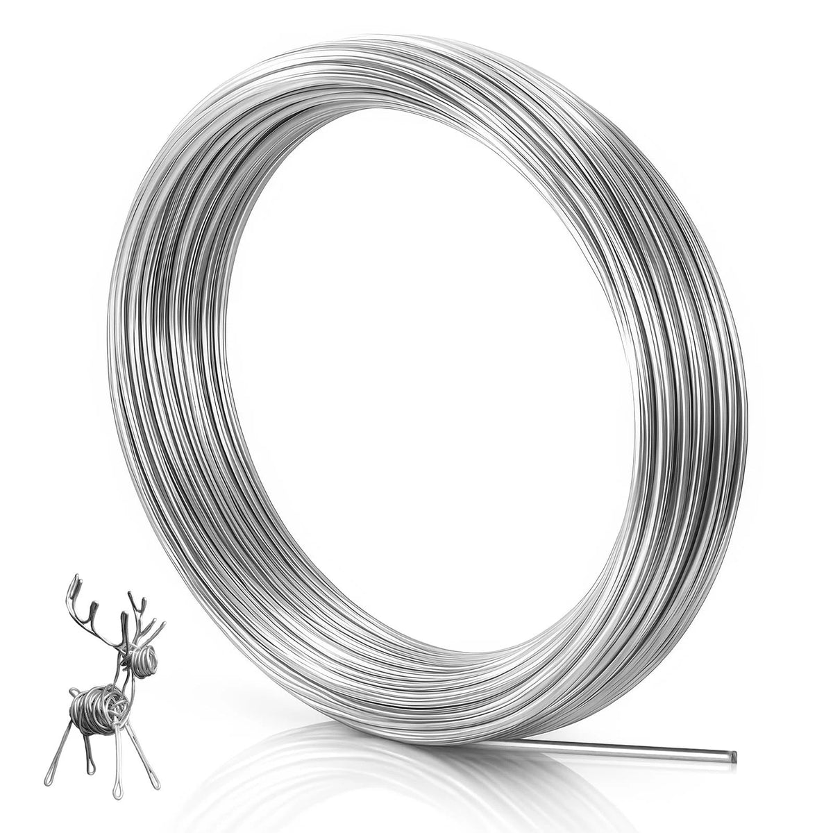 9 Gauge 3mm Bendable Aluminum Wire, 32.8 Feet Metal Craft Wire for Sculpting,