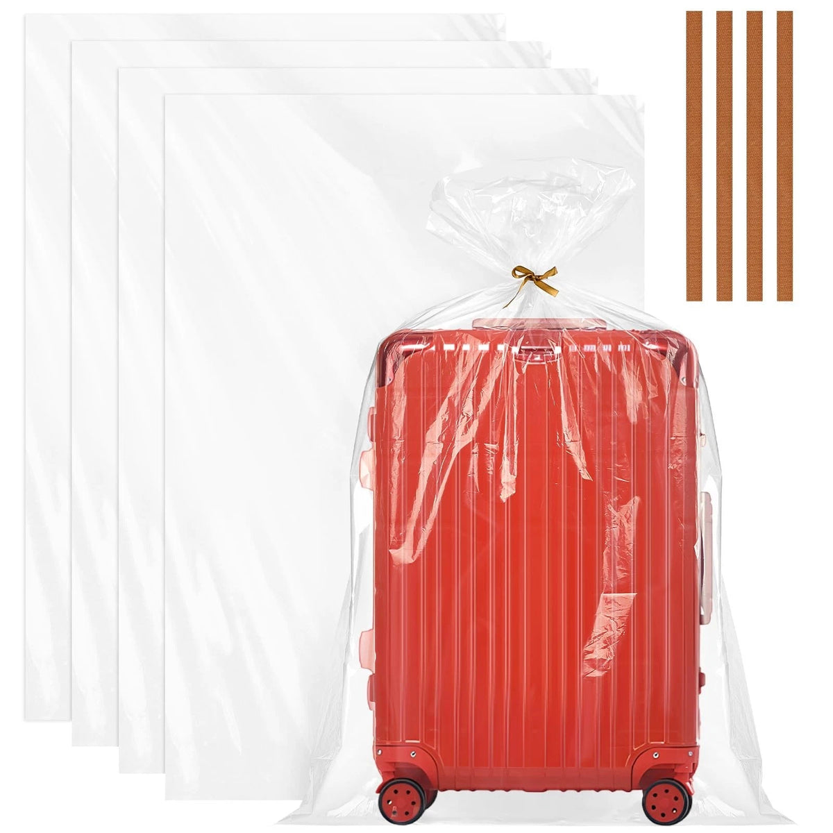 40 X 60 Inch Extra Large Clear Plastic Bags 4 Pack Reusable Jumbo Waterproof
