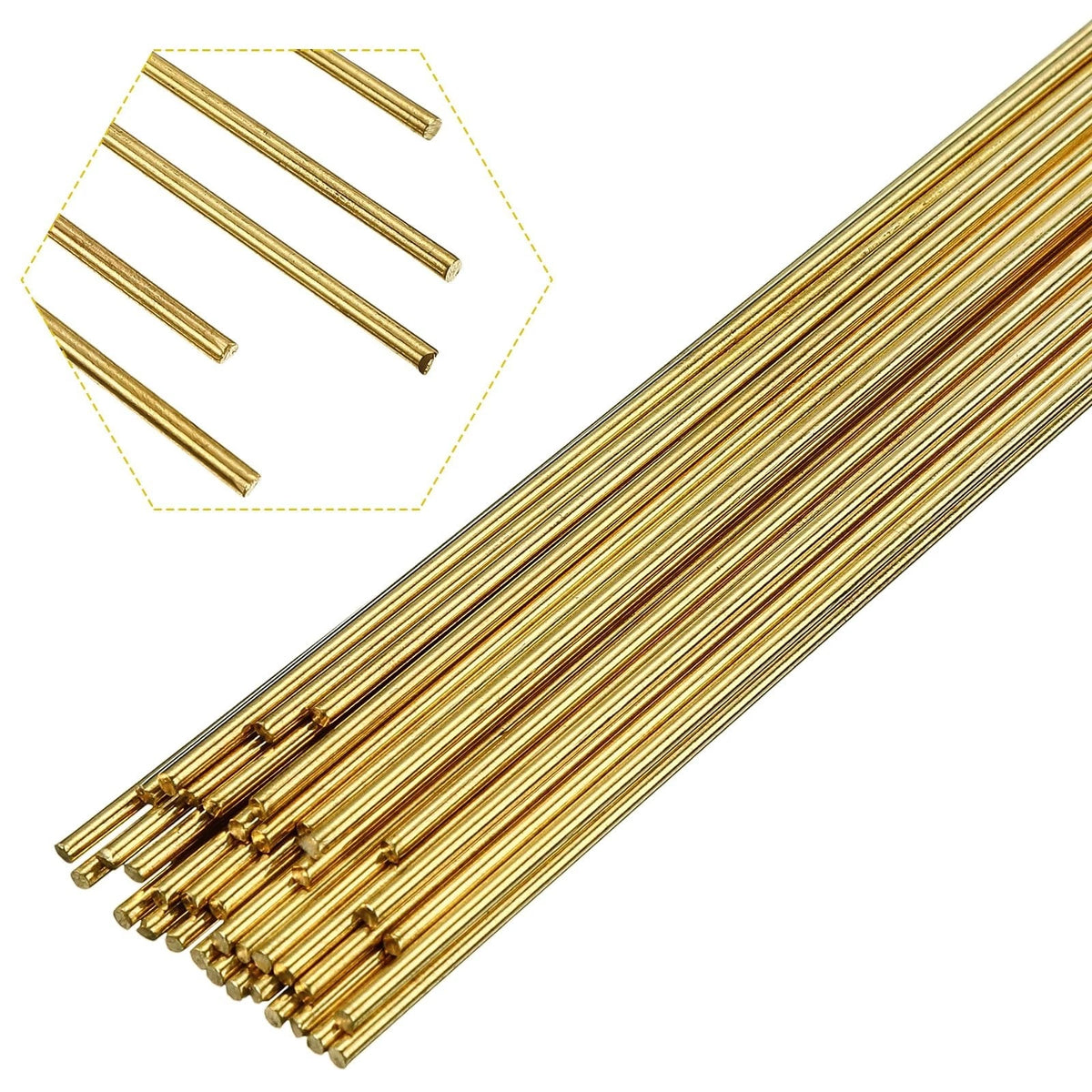 40 Pcs Brass Rods 1.5 Mm 2 Mm Brass Welding Brazing Rods Copper Alloy Solid for