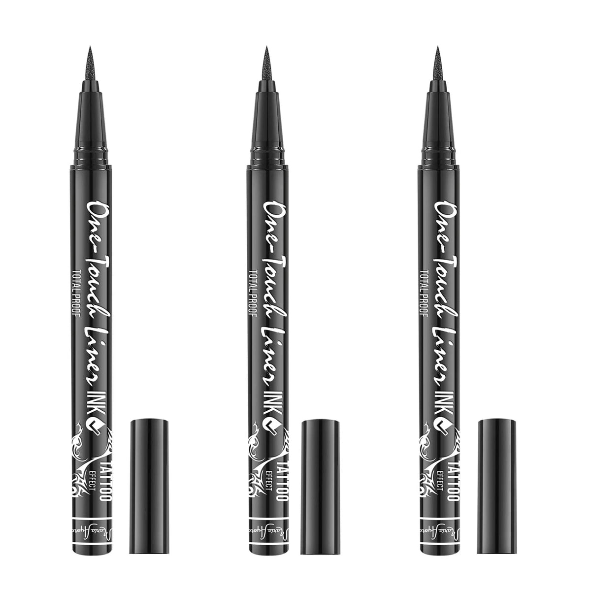 Vegan Hypoallergenic Liquid Eyeliner Pens - Waterproof & Long-Lasting (3 Pack)