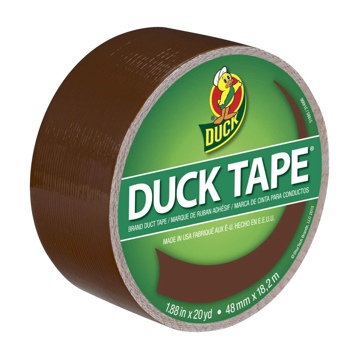 Duck Brand 1304965 Color Duct Tape, Single Roll, Brown, 60 Brown