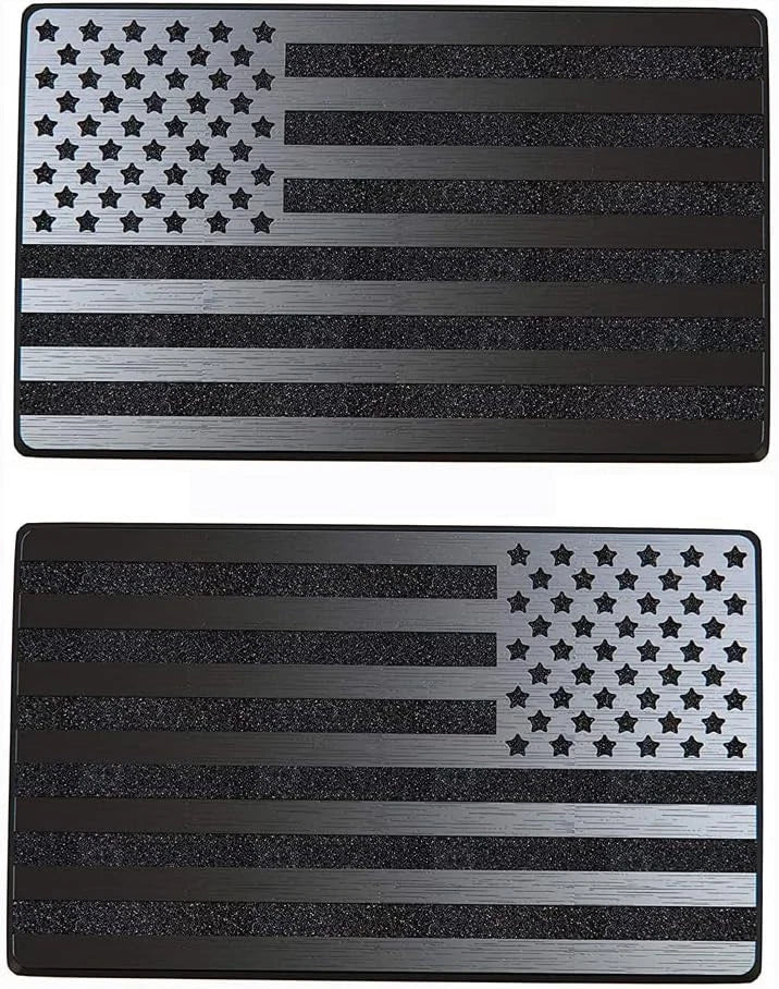 Magnet American Flag Black Auto Decal for Cars Trucks 2pcs Forward and Rever