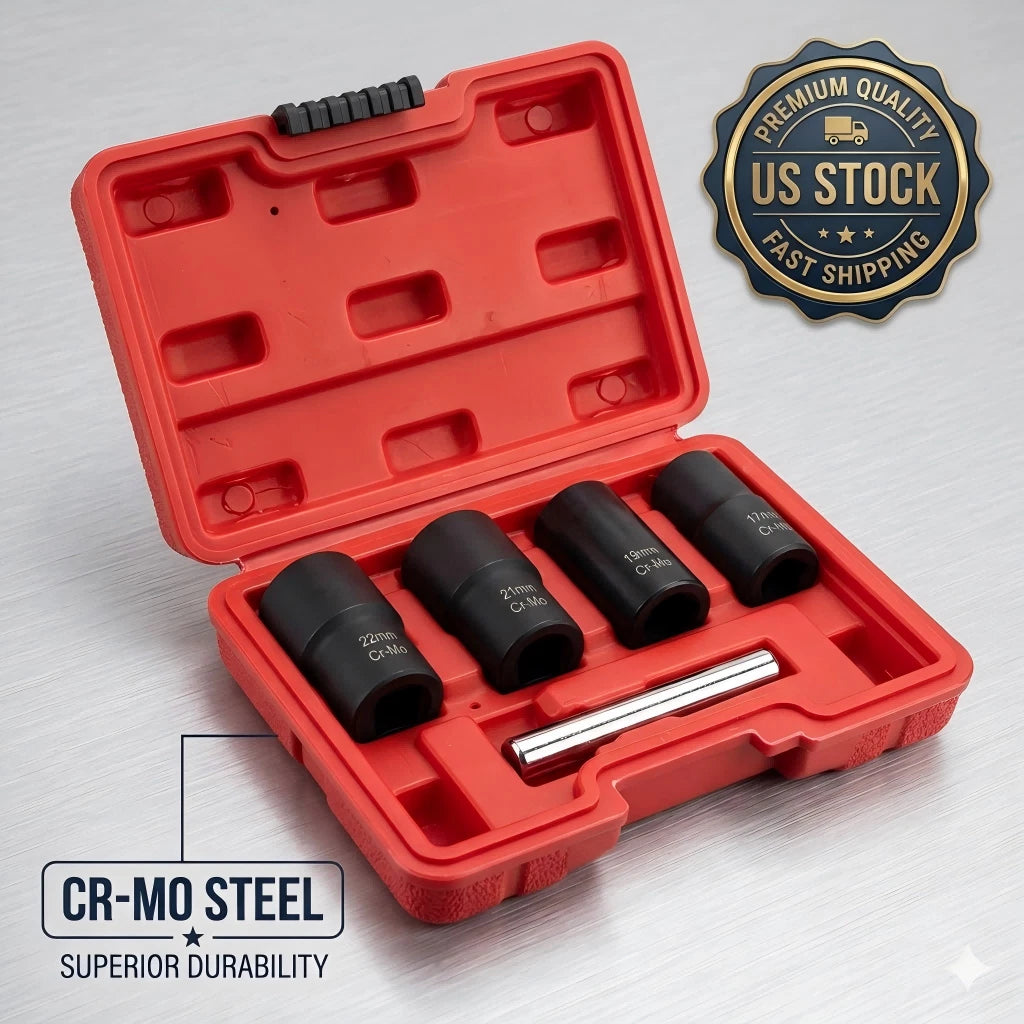 5pc Wheel Lock Removal Kit, Locking Lug Nut Removal Tool - 17MM,19MM, 21MM, 22MM