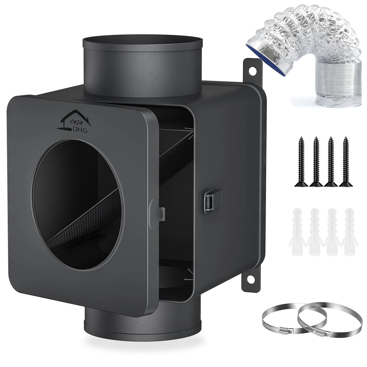 Metal Dryer Duct Lint Trap,Indoor Dryer Vent Kit with Lint Catcher,Secondary ...