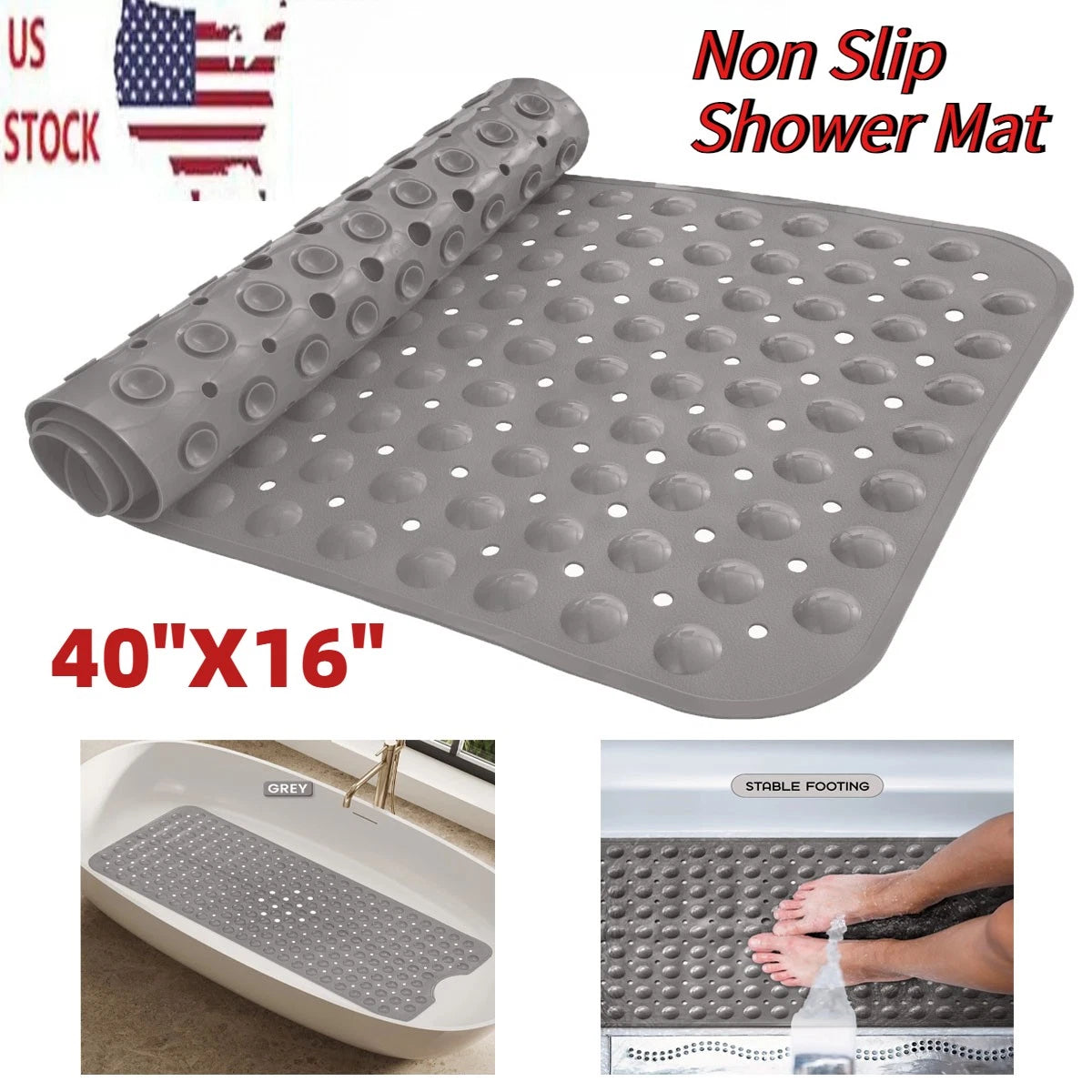 Bath/Tub/Shower Extra Long Mat 40