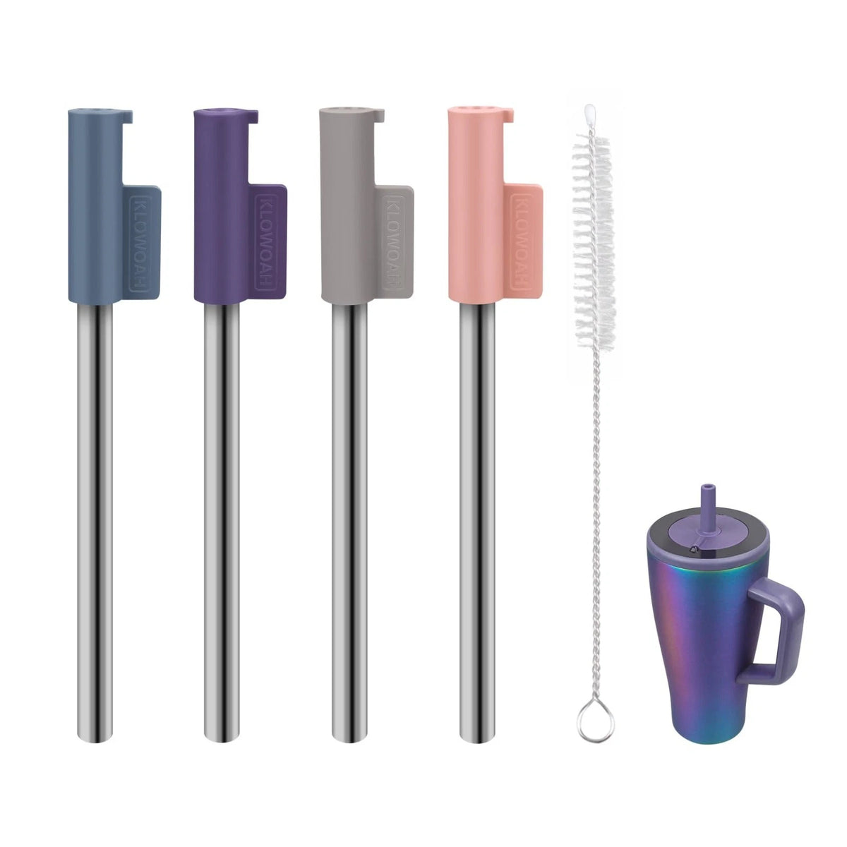 Replacement Straws for Brumate Era 30 Oz Tumbler, 4 Colours with 1 Brush (4 Pac