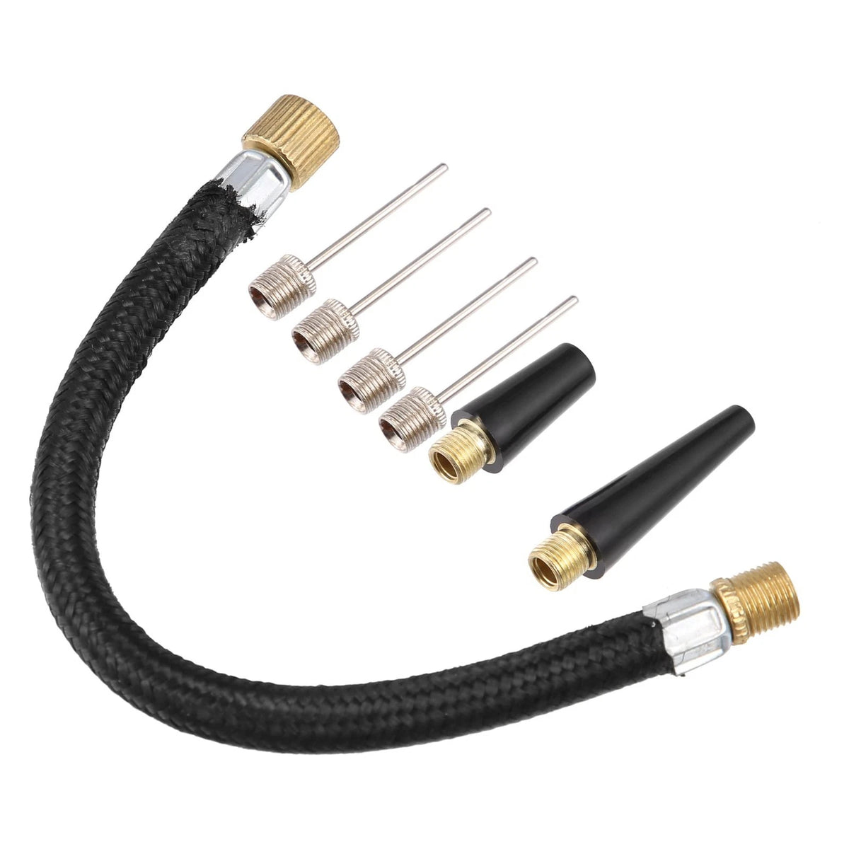 1 Set Portable Air Pump with Inflation Tapered Nozzle Extension Hose for Bicy...