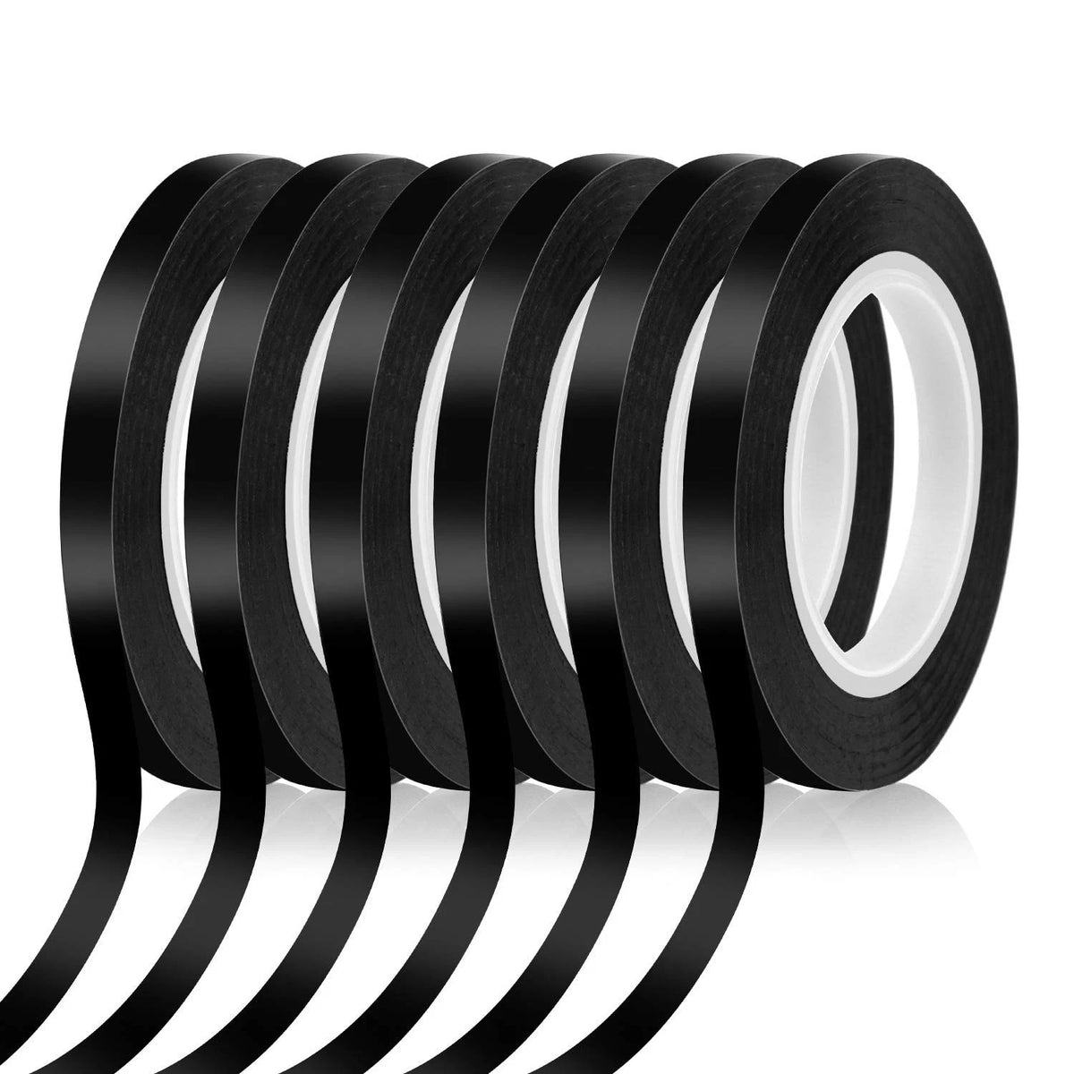6 Rolls 1/4 Pinstripe Tape Vinyl Chart Tape White Board Tape Lines Dry Erase Whi