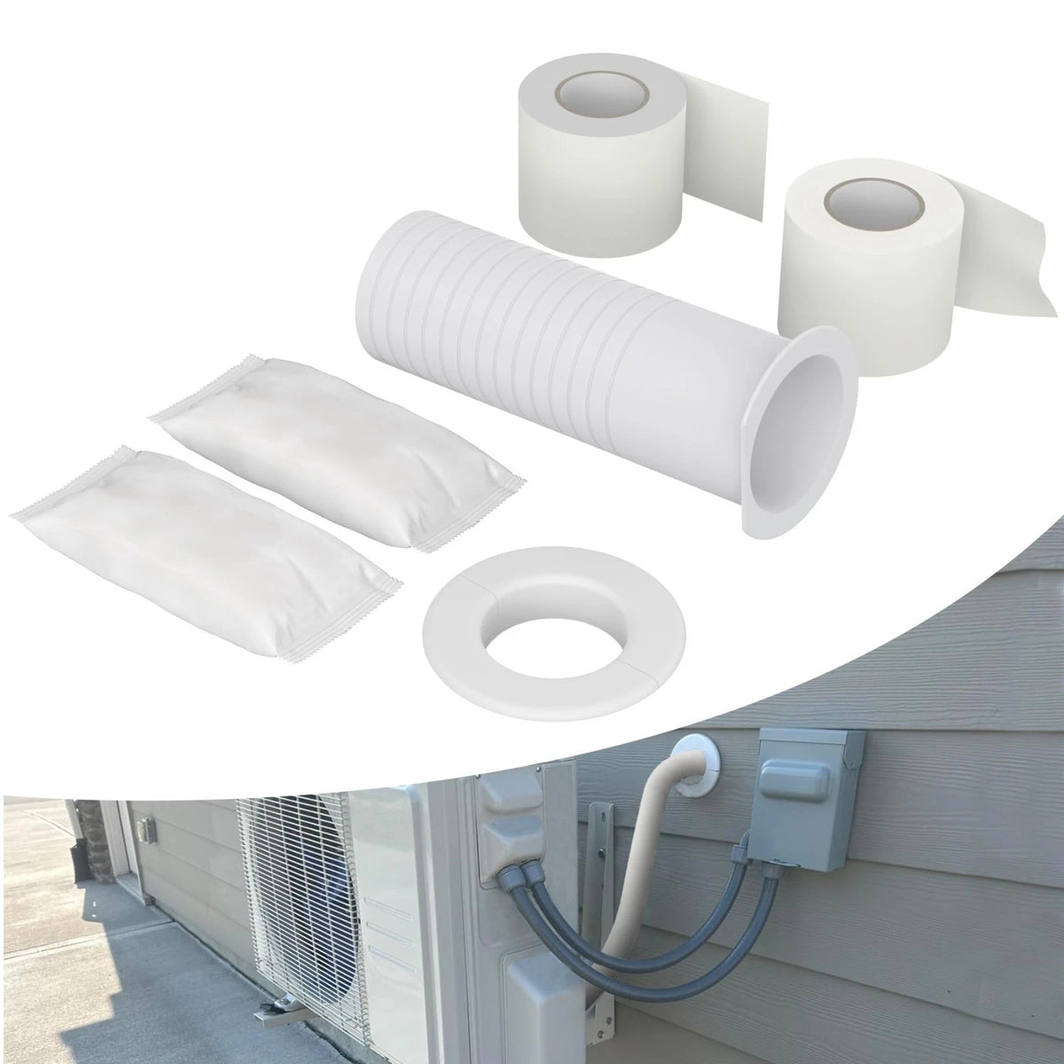 Flamorrow Mini Split Cover Wall Sleeve for Air Conditioning Line Set Covers,...