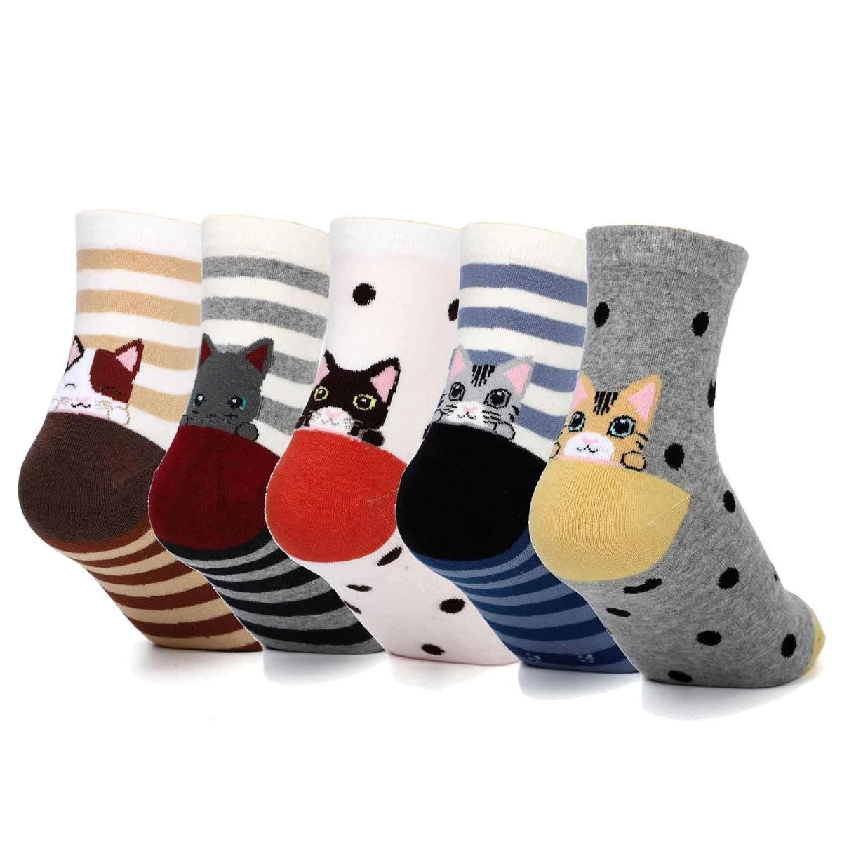 Womens Grils Cute Animal Socks, Dog Cat Socks, Novelty Funny Crew Sock, Animal G