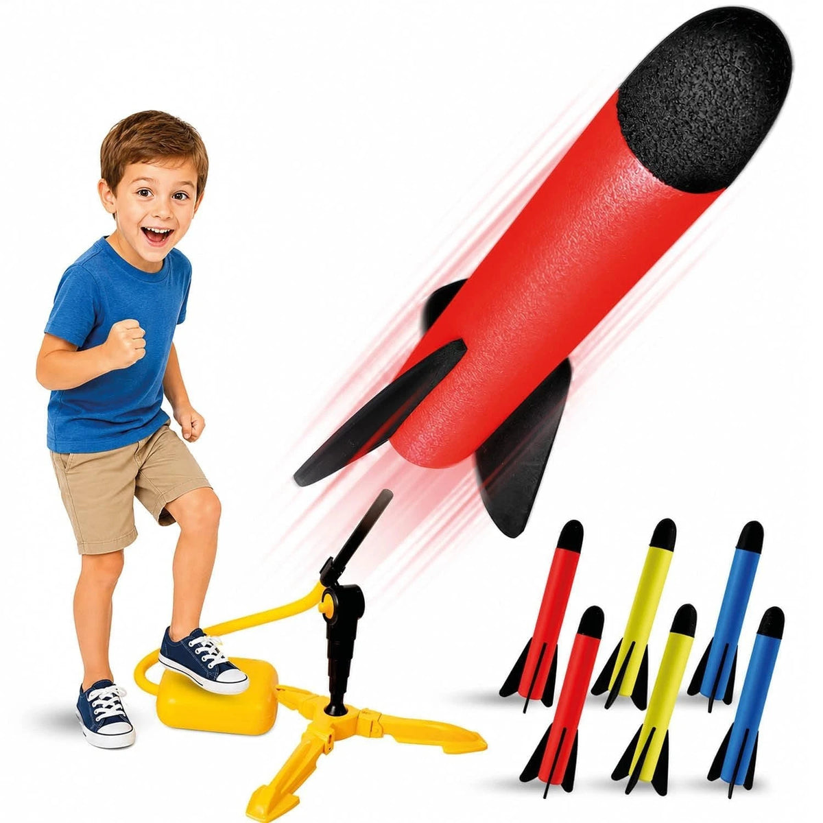 Rocket Launcher for Kids - Outdoor Toys for Kids Ages 4-8 Years - 3 4 5 6 7 Year