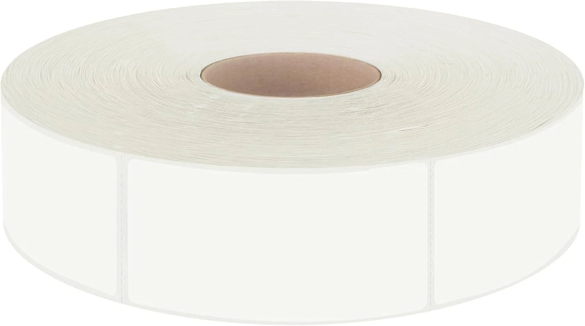 600 PCS Rectangular Stickers, Blank Write on Labels Self-Adhesive Roll White
