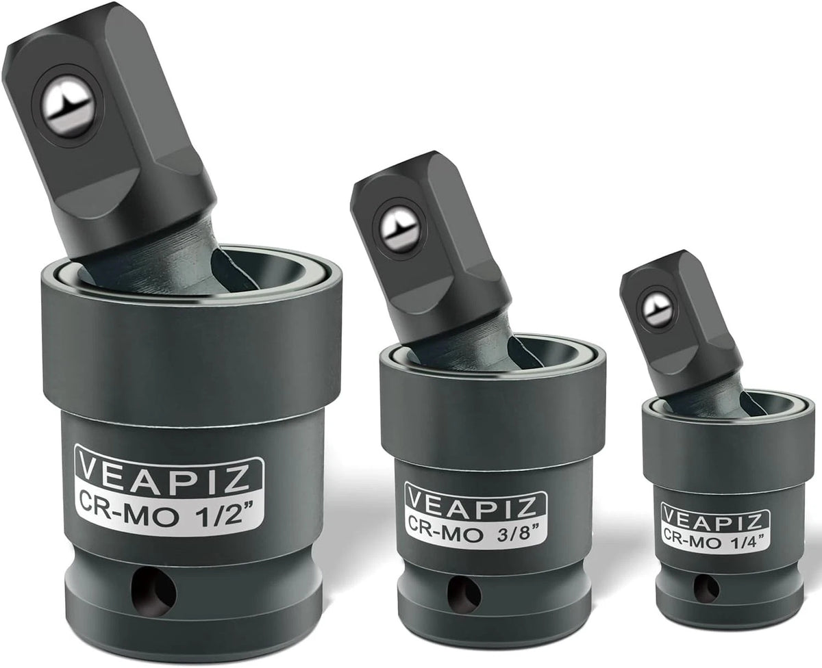 3Pcs Impact Universal Joint Socket Swivel Set， 1/4