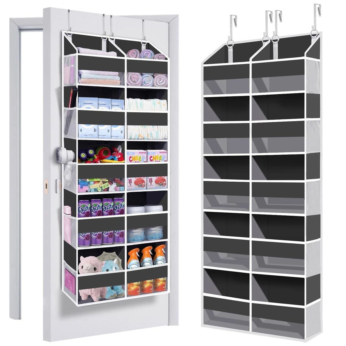 Heavy Duty over the Door Organizer 5 Tiers, Extra Large behind Door Storage of 1