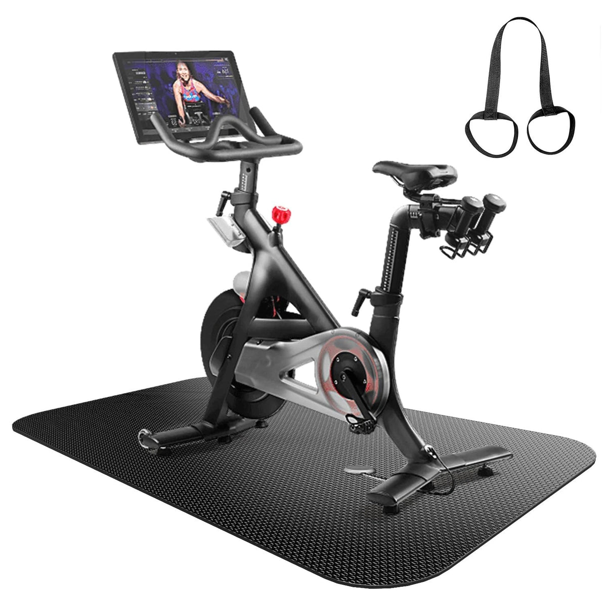 Treadmill Mat,Bike Mat,Stationary Bike Mat,Foldable Treadmill Mat for Hardwood F