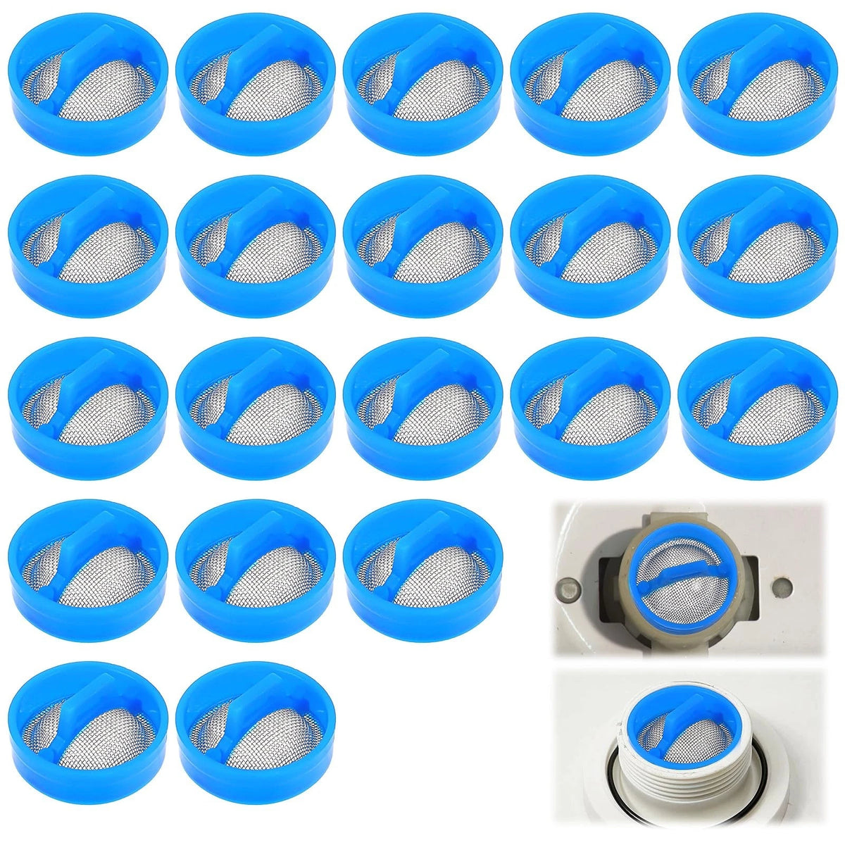 20PCS Washing Machine Water Filter Inlet Valve Hose Screen Replacement Kit