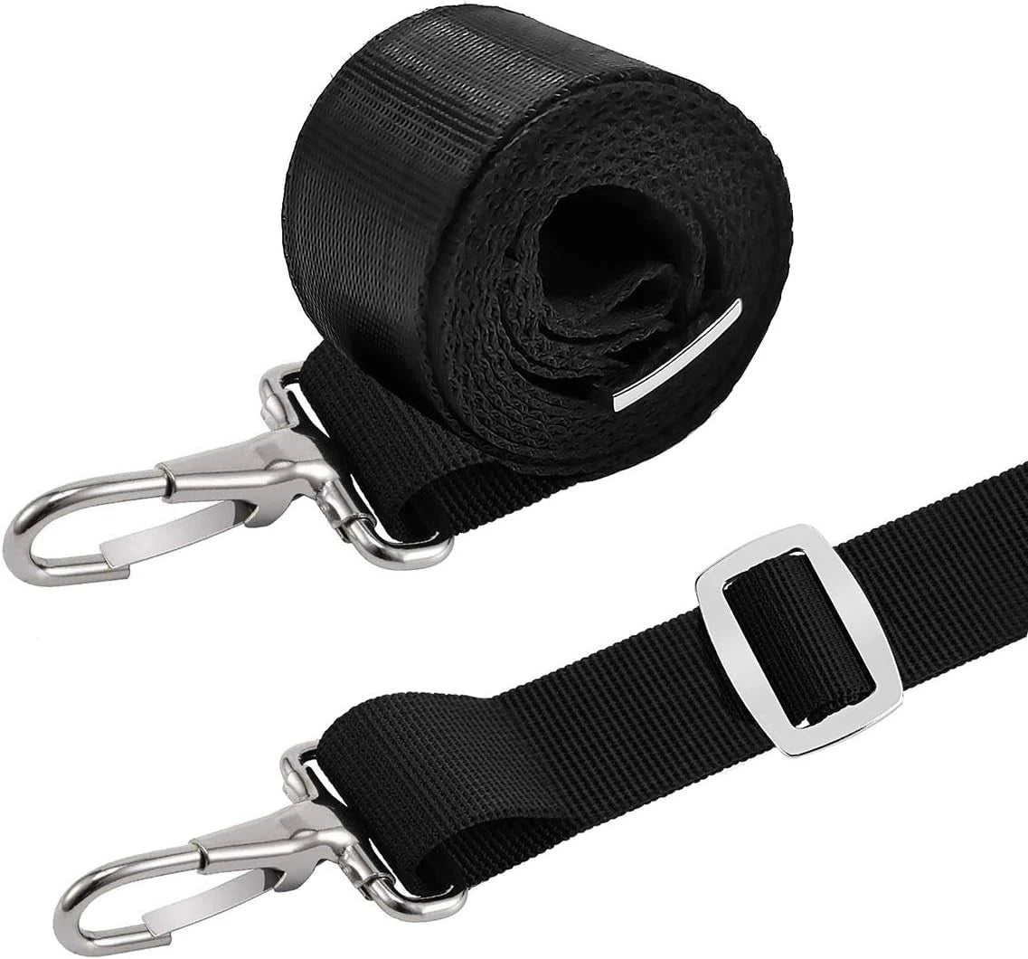 2 Pcs Bimini Top Straps Boat Awning Straps wit Loop Snap Hooks 28~60