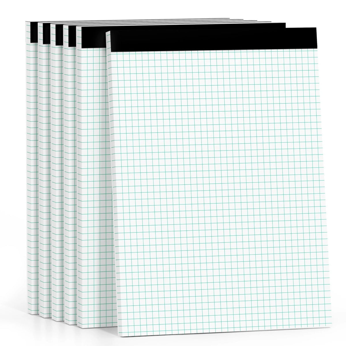 Graph Paper Pads 8.5 x 11, 4x4 Graph Ruled, 6 Pack 1/4 Graph Paper Notebooks