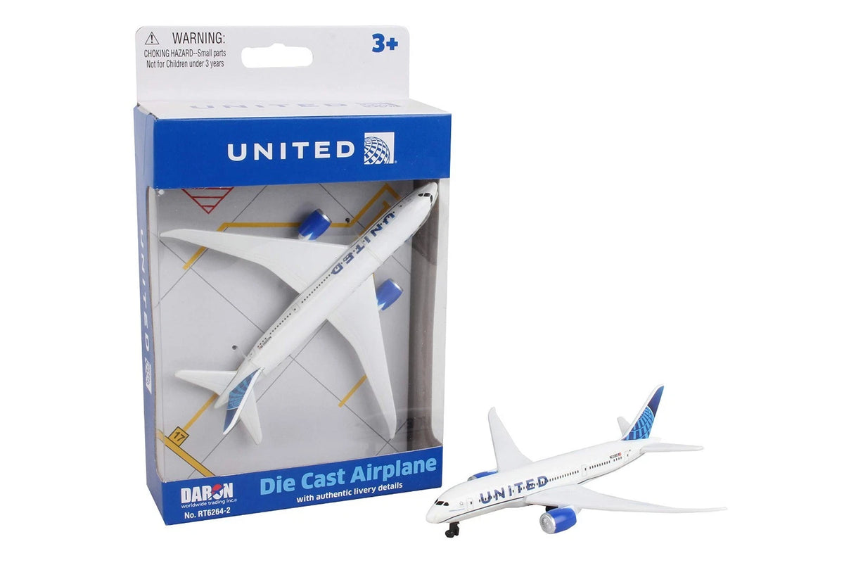 Daron Toy Airplane â€“ United Airlines â€“ Die-Cast Metal Model Airplane Toy with Pl