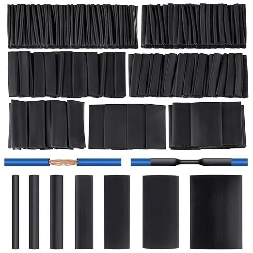 420 Pcs Heat Shrink Tubing Kit-3:1 Ratio Adhesive Lined 7 Sizes Marine Grade