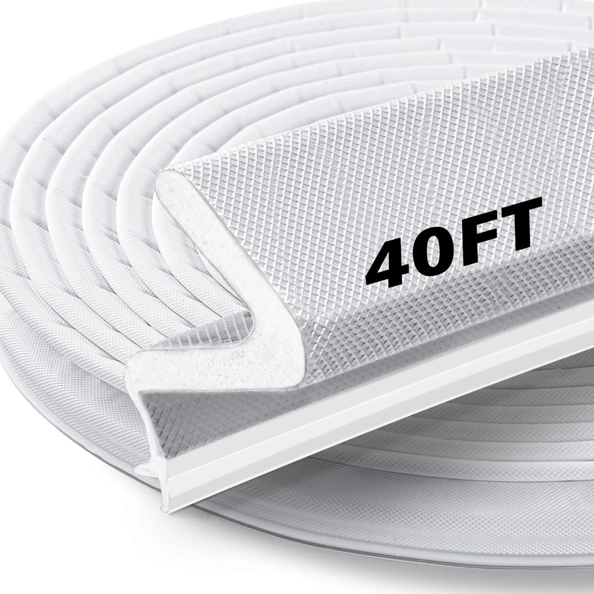 40FT Weather Stripping Door Seal Strip ?Soundproof Door Frame Seal for Large Ga