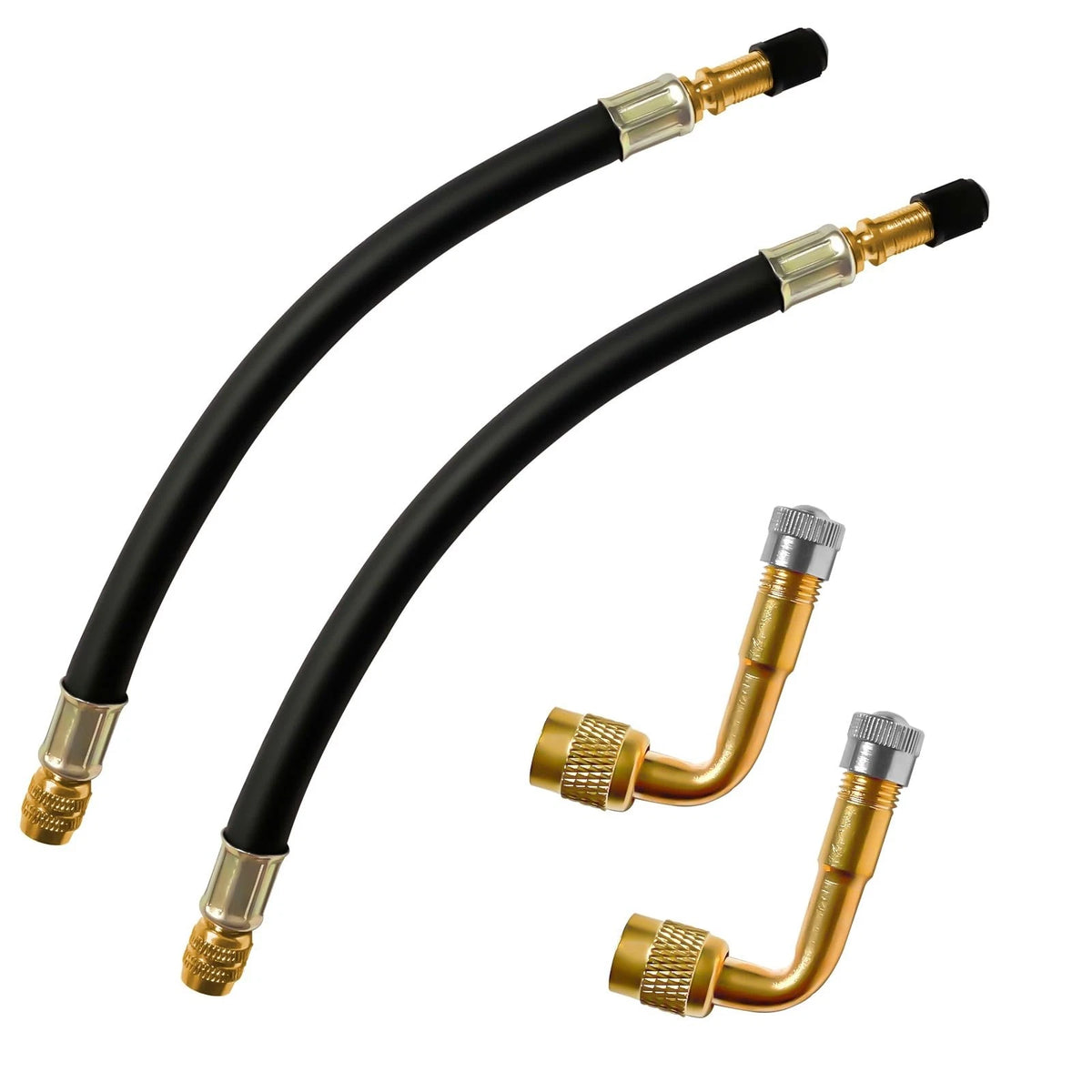 Valve Stem Extension 1/2Pc 8.25 Inch Flexible Tire Valve Extender with 2Pcs 90 D