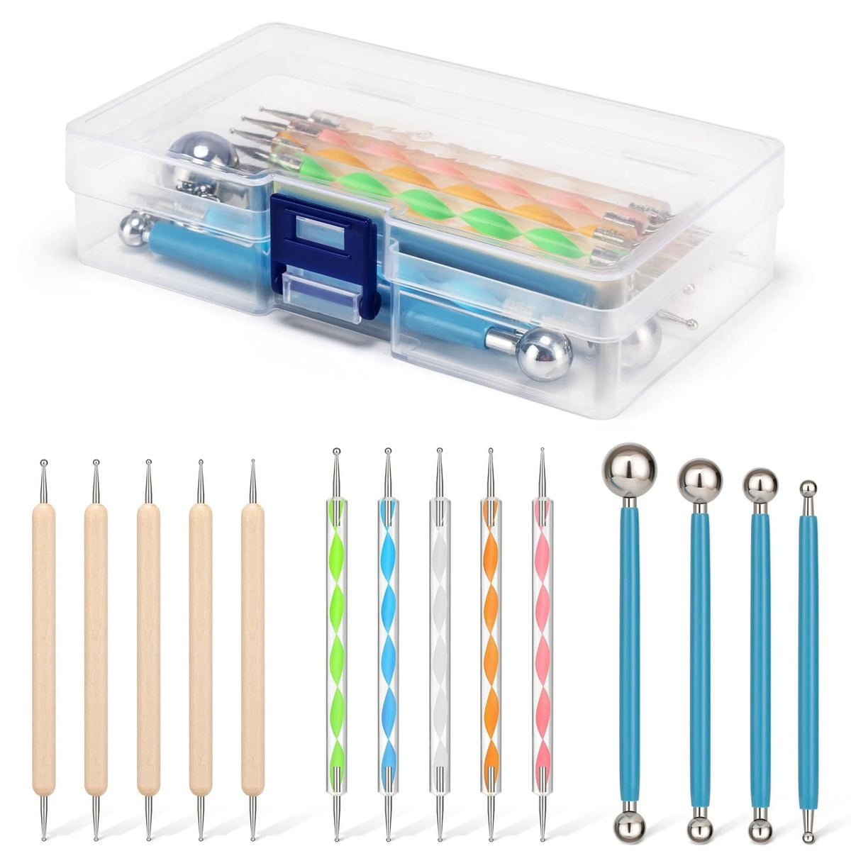 14 Pcs Dotting Tools Ball Styluses with Box, Dotting Tools Set Rock Painting, Po