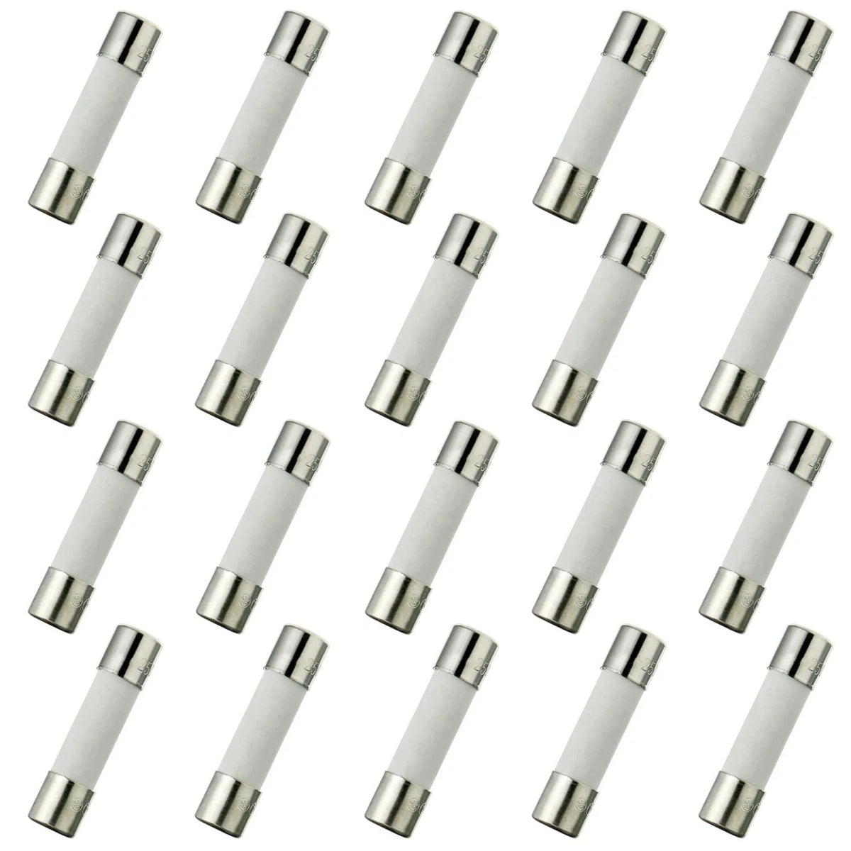 BOJACK T6.3AH250V 5x20mm 6.3A 250V Slow-Blow Ceramic Fuses 6.3 amp 250 Volt...