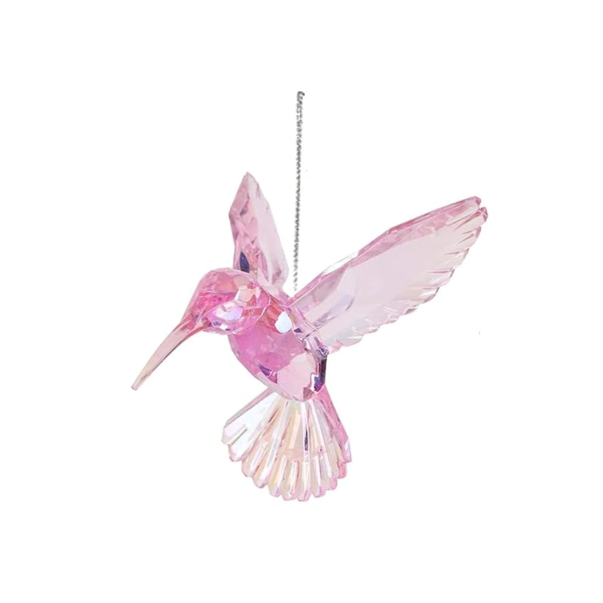 Hummingbird Ornament Acrylic Shiny Iridescent Hanging Bird Figurines for Tree De