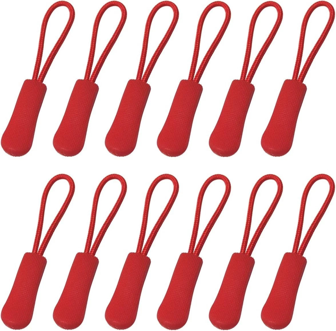 20PCS Bright Zipper Puller Helper Red Nylon Pulls Tab for Backpacks