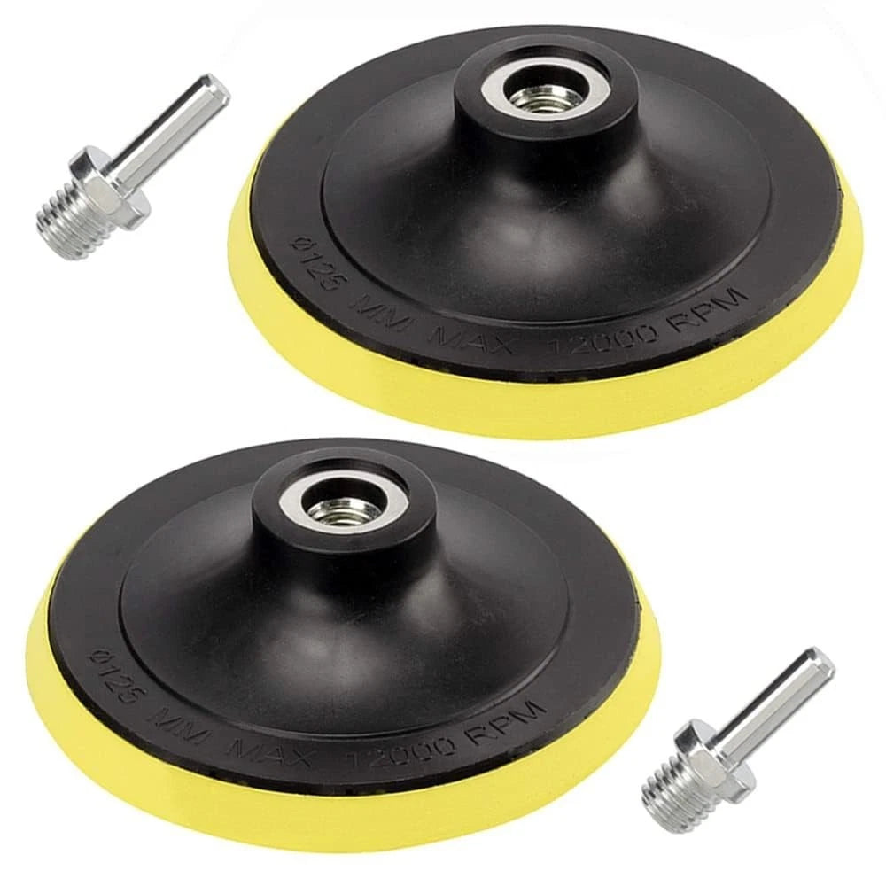 2 Pack 5 Inch Hook and Loop Backing Pad Sanding Holder Polishing Backer Plate