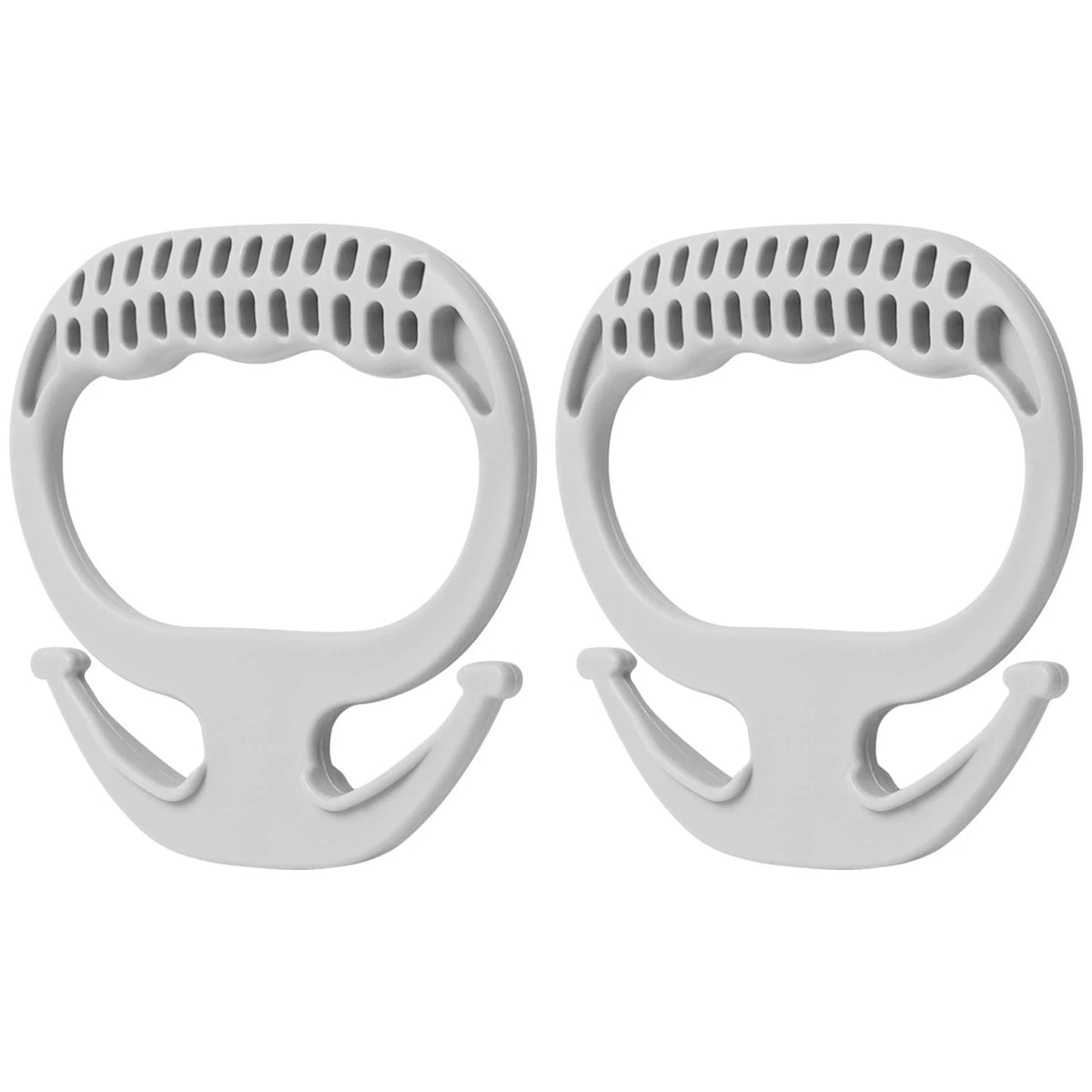 Grocery Bag Handle (2-Pack Grey) Ergonomic Carrier for Shopping Groceries