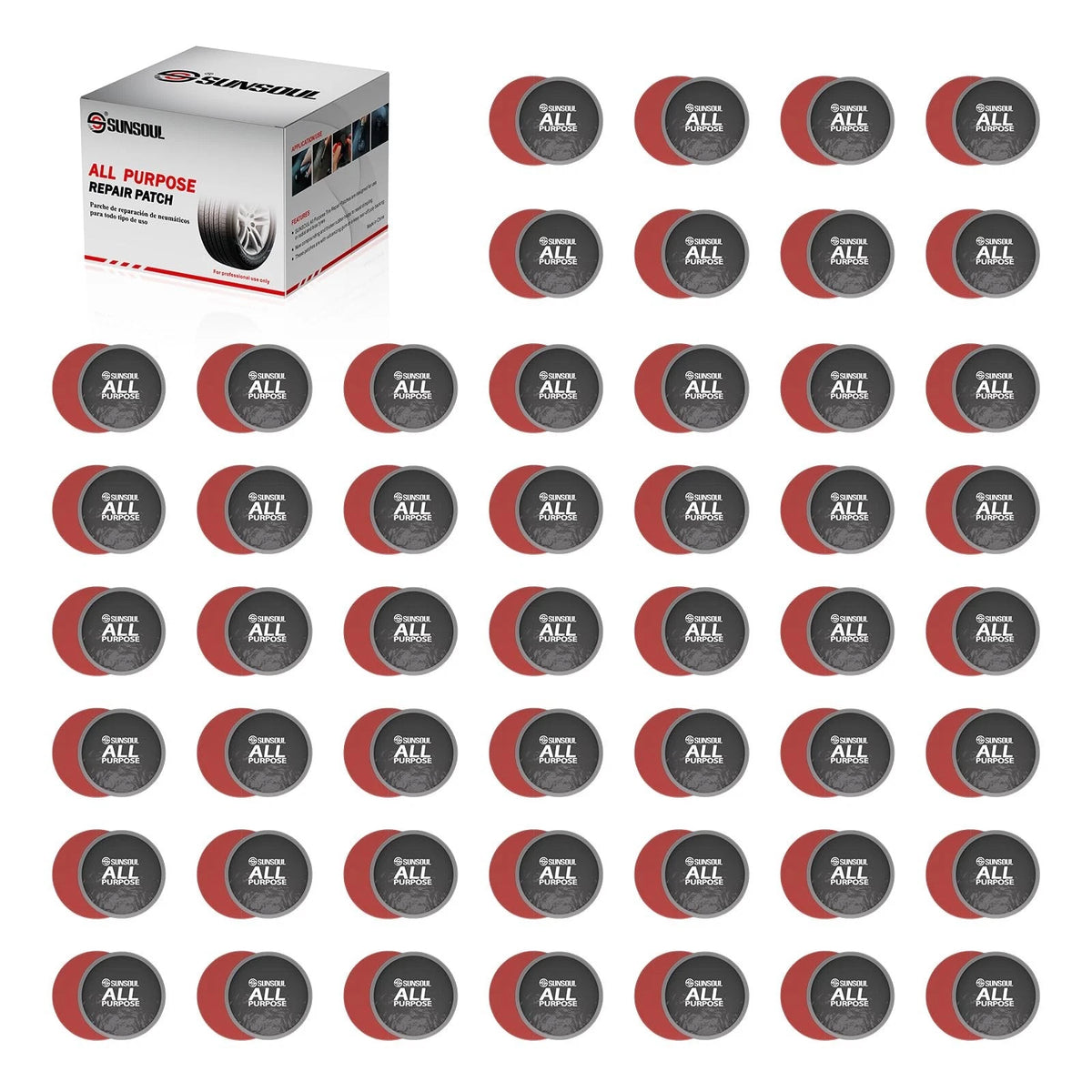 100Pcs Tire Repair Patch 45mm,Round All Purpose Patches,Heavy Duty Patches,Fa...