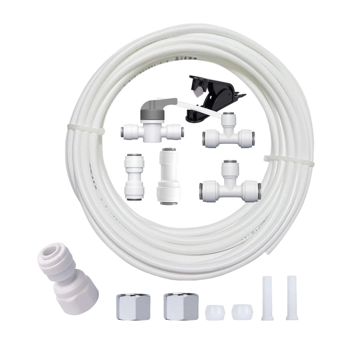 Refrigerator Water Line Kit Connection and 1/4 Compression Ice Maker Installatio